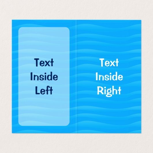 Yin Yang Fish Cartoon Vertikal Visitenkarten (Innenseite Aufgefaltet)