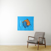 Yin Yang Fish Cartoon Wandteppich (Beispiel (Horizontal))