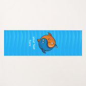Yin Yang Fish Cartoon Yogamatte (Vorderseite (Horizontal))