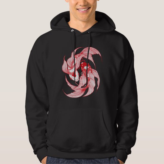 Yin Yang Fish Hoodie (Vorderseite)