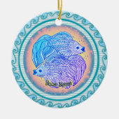 Yin Yang Fish Keramik Ornament (Vorne)