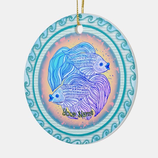 Yin Yang Fish Keramik Ornament (Links)