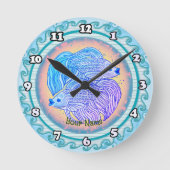 Yin Yang Fish  Runde Wanduhr (Vorderseite)