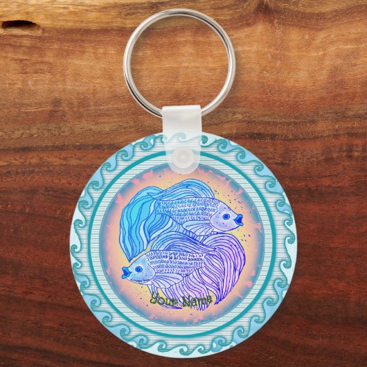 Yin Yang Fish Schlüsselanhänger (Vorderseite)