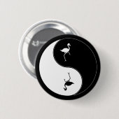 Yin Yang Flamingo Button (Vorne & Hinten)