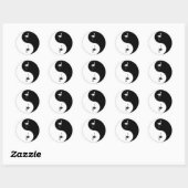 Yin Yang Flamingo Runder Aufkleber (Blatt)