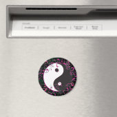 Yin & Yang Floral Design Magnet (In Situ (Geschirrspüler))