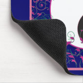 Yin & Yang Floral Design Mousepad (Ecke)