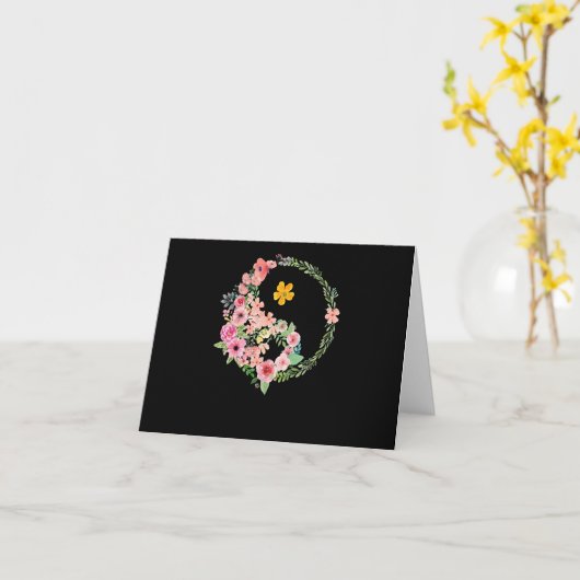 Yin Yang Floral Karte (Gelbe Blume)