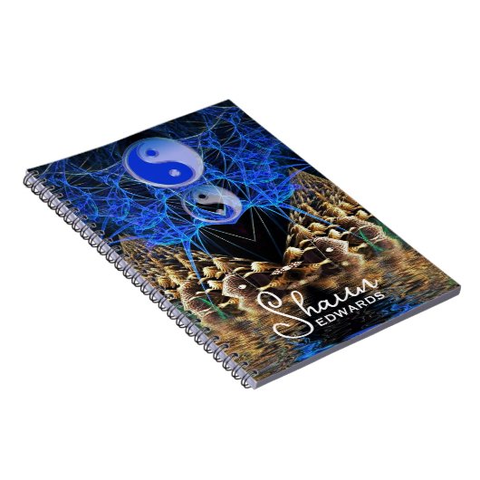 Yin Yang Fractal Visions Notizblock (Rechte Seite)