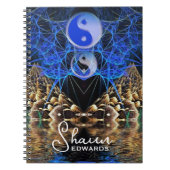 Yin Yang Fractal Visions Notizblock (Vorderseite)