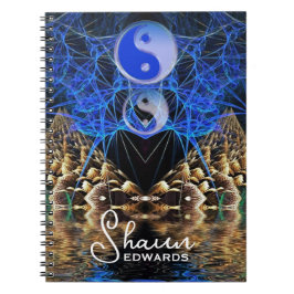 Yin Yang Fractal Visions Notizblock