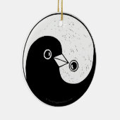 Yin Yang Friedenstaube Keramikornament (Rechts)