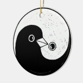 Yin Yang Friedenstaube Keramikornament (Links)