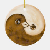 Yin Yang Friedenstauben-Keramikdekoration Keramik Ornament (Hinten)