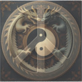Yin Yang Friedenszeichen Aufkleber (Vorderseite)