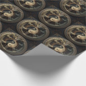Yin Yang Friedenszeichen Geschenkpapier (Ecke)