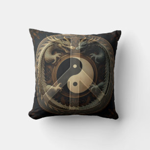 Yin Yang Friedenszeichen Kissen