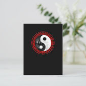 Yin Yang Friedlich Meditation Postkarte (Stehend Vorderseite)
