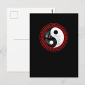 Yin Yang Friedlich Meditation Postkarte (Vorne/Hinten)