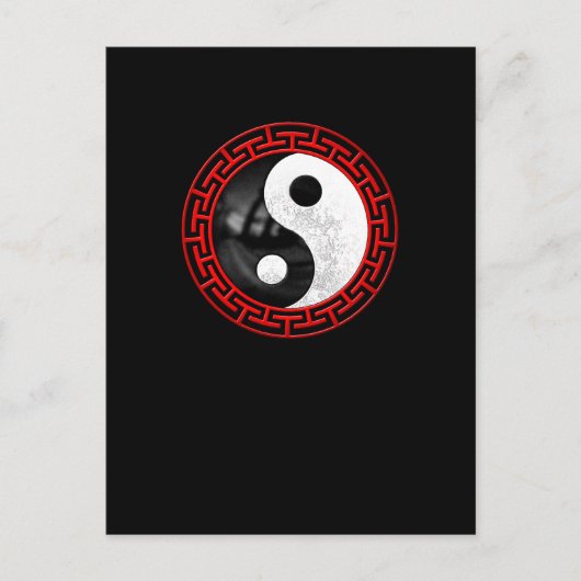 Yin Yang Friedlich Meditation Postkarte (Vorderseite)