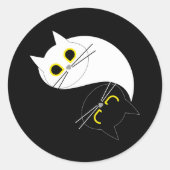 YIN - YANG Funny Cat Sticker (Vorderseite)