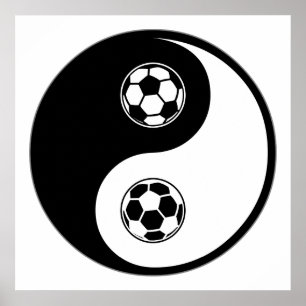 Yin Yang Fußball Poster