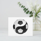 Yin Yang Fußball Postkarte (Stehend Vorderseite)