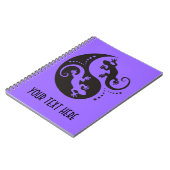 YIN & YANG Geckos schwarz + Ihr Hintergrund & Ihre Notizblock (Linke Seite)