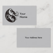 YIN & YANG Geckos schwarz + Ihr Hintergrund & Ihre Visitenkarte (Vorne/Hinten)