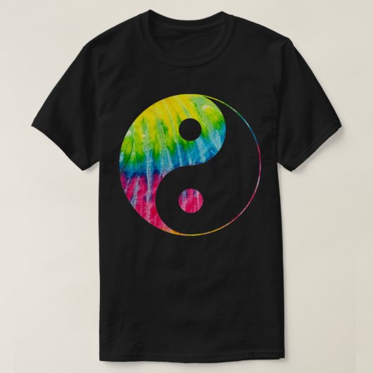 Yin Yang Gefärbte Krawatte T-Shirt (Design vorne)