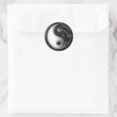 Yin Yang geknackt Runder Aufkleber (Tasche)