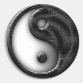 Yin Yang geknackt Runder Aufkleber (Vorderseite)