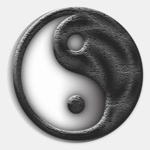 Yin Yang geknackt Runder Aufkleber