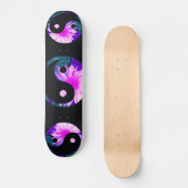 yin Yang gemalte Regenbogensonnenblume Skateboard (Vorderseite)
