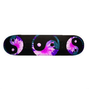 yin Yang gemalte Regenbogensonnenblume Skateboard