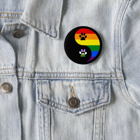 Yin-yang Gender Queen Button (Beispiel)