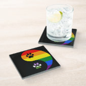 Yin-Yang Genderqueer Coaster Glasuntersetzer (Schrägansicht)