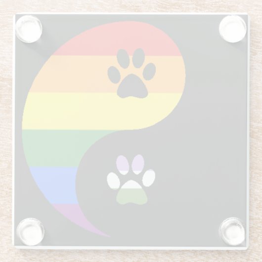 Yin-Yang Genderqueer Coaster Glasuntersetzer (Rückseite)