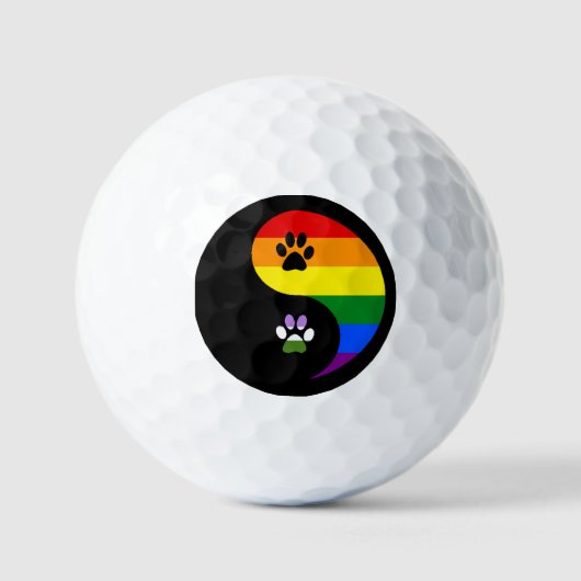 Yin-Yang Genderqueer Golfbälle (Vorderseite)