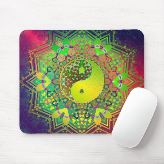 Yin Yang Geometry Balance Mousepad (Mit Mouse)