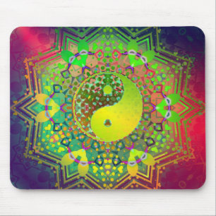 Yin Yang Geometry Balance Mousepad