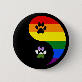 Yin-Yang-Geschlechterkönigin Button