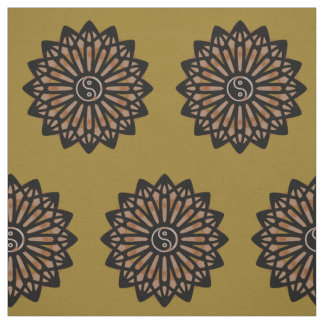 Yin Yang Gewebe - Kaffee Brown Stoff