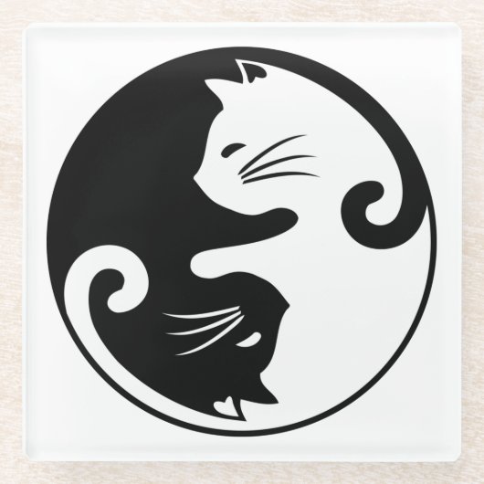 Yin Yang Glasuntersetzer (Vorderseite)
