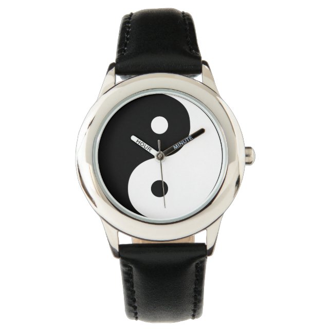 Yin Yang Glitzer Watch Armbanduhr (Vorderseite)