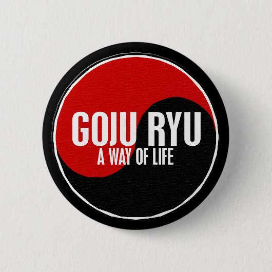 Yin Yang GOJU RYU 1 Button (Vorderseite)