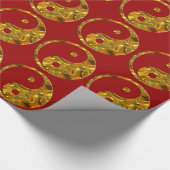 Yin & Yang - Gold Geschenkpapier (Ecke)