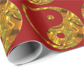 Yin & Yang - Gold Geschenkpapier (Rolleneckpunkt)