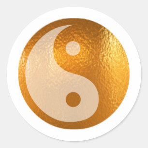 YIN YANG GOLD RUNDER AUFKLEBER